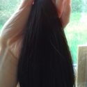 *UK Seller* 12 Inch Length Thick Asian Black/Dark Brown Hair W/ NO layers
