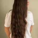 10-12 inches of virgin brunette hair